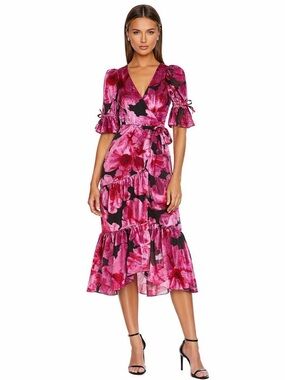 NWT Anthropologie HUTCH Romantic Boho Floral Midi Dress XS Retails $440